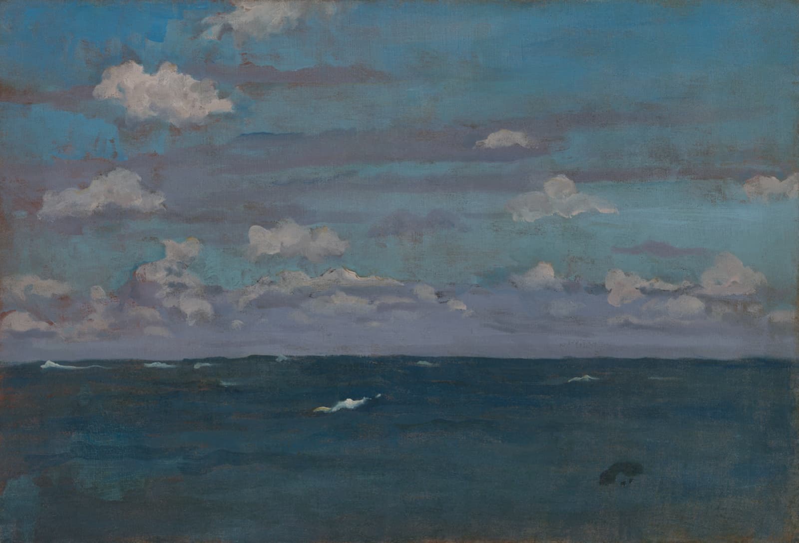 Фиолетовое и серебряное — глубокое море — James McNeill Whistler