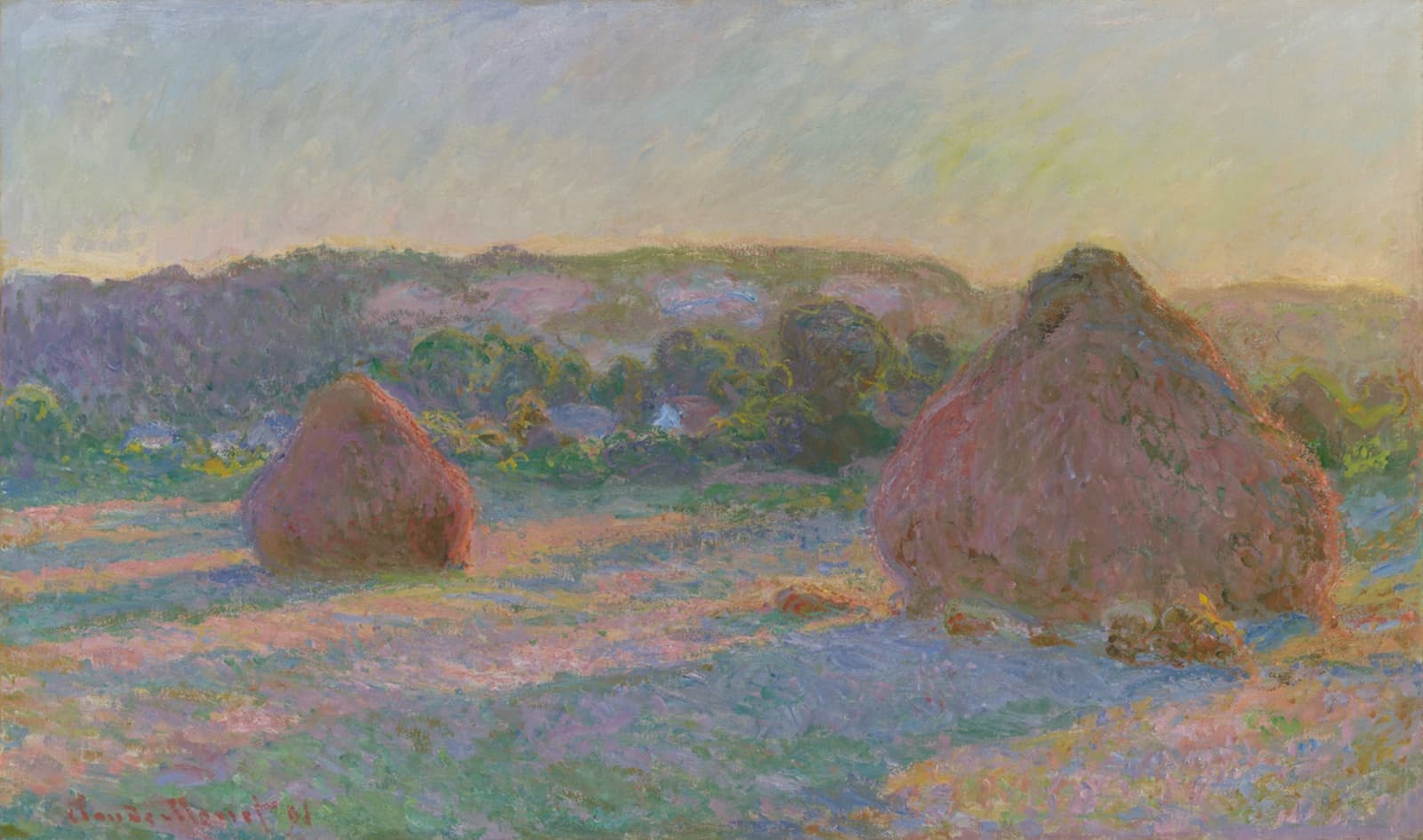 Стога пшеницы (конец лета) — Claude Monet